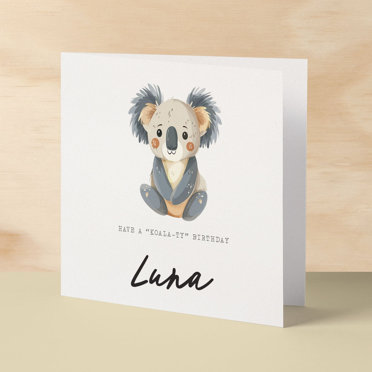 Personalised Children's Birthday Card Koala Childs Birthday Card Cute Koala Birthday Card For Kids Customisable Birthday Card For Children