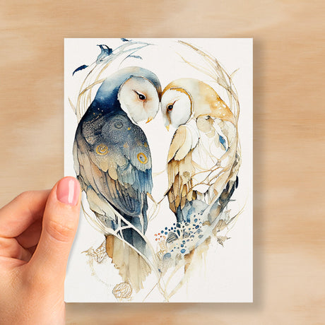 Anniversary Card For Husband Card for Anniversary Card For Wife Owl Anniversary Card For Couple Engagement Card For Couple Wedding Card