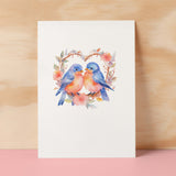 Anniversary Card For Husband Card for Anniversary Card For Wife Love Bird Anniversary Card For Couple Engagement Card Couple Wedding Card Inactive