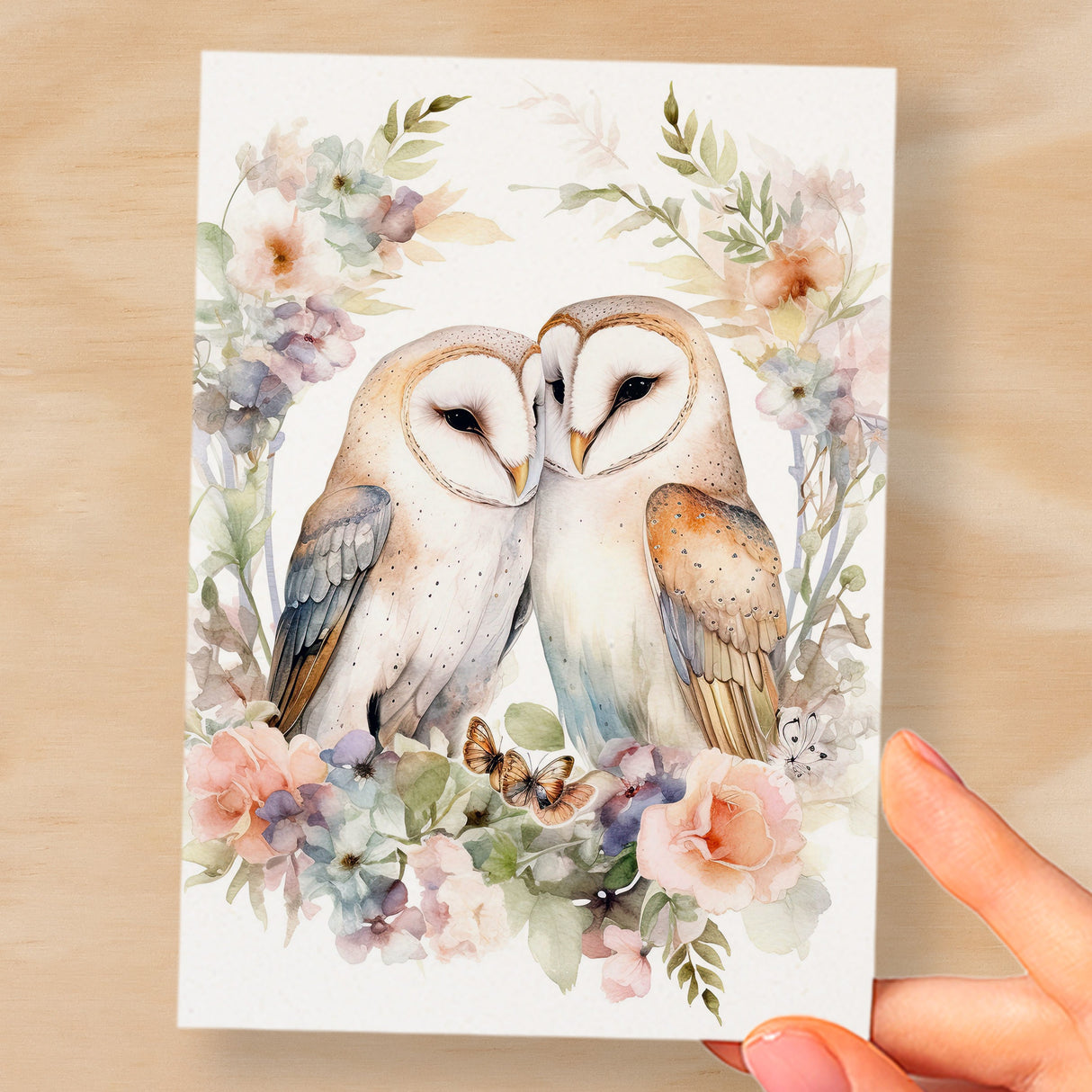 Anniversary Card For Husband Card for Anniversary Card For Wife Owl Anniversary Card For Couple Engagement Card For Couple Wedding Card