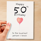 50th Birthday Card for Her Birthday Card Wife 50th Birthday Card For Sister Birthday Card 50 th Birthday Card For Friend