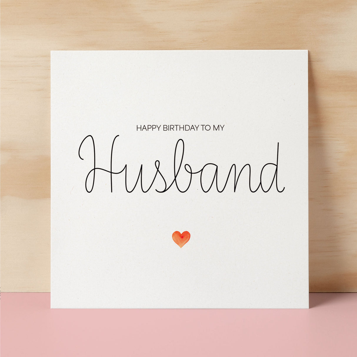 Husband Birthday Card Sentimental Card for Husband Love Greeting for Him Special Hubby Birthday Heartfelt Message Card for Him