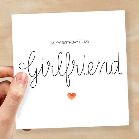 Girlfriend Birthday Card Romantic Card for Girlfriend Love Greeting Card Special Girlfriend Birthday Gift Heartfelt Message Card for Her