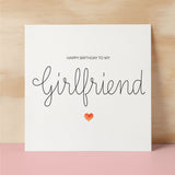 Girlfriend Birthday Card Romantic Card for Girlfriend Love Greeting Card Special Girlfriend Birthday Gift Heartfelt Message Card for Her