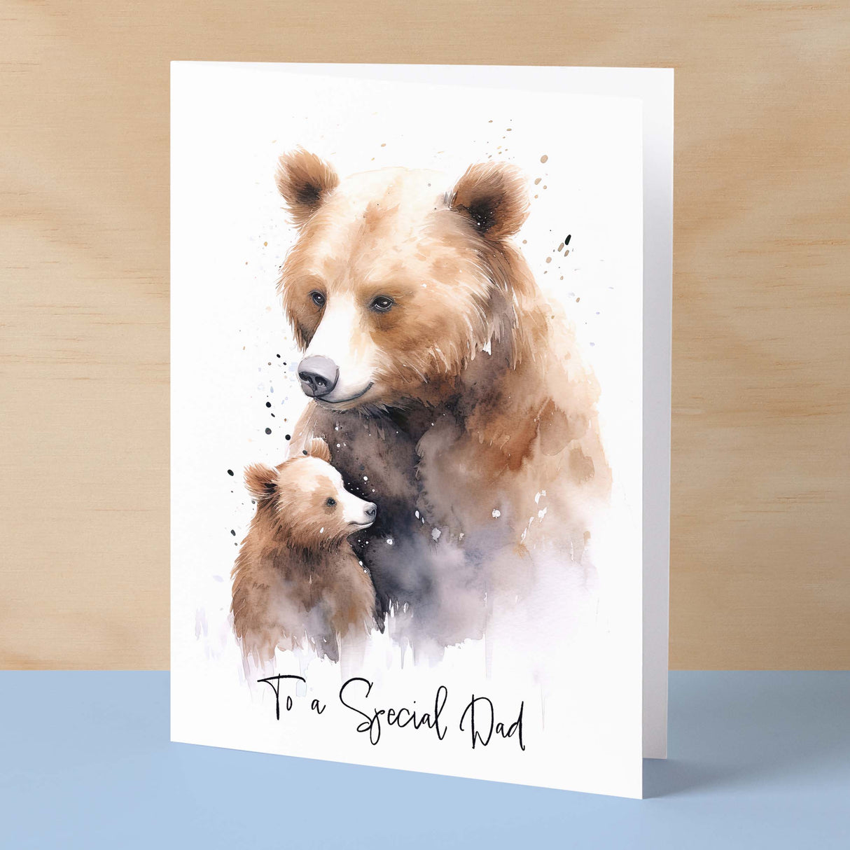 Birthday Card For Dad Card for Father Day Birthday Card For Him Birthday Gift For Dad Happy Birthday Card For Dad with Bear Illustration