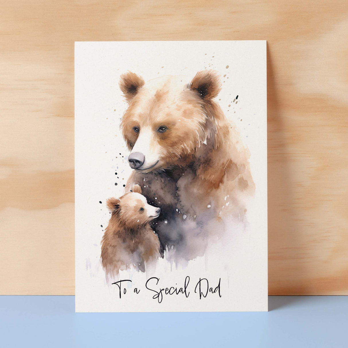 Birthday Card For Dad Card for Father Day Birthday Card For Him Birthday Gift For Dad Happy Birthday Card For Dad with Bear Illustration