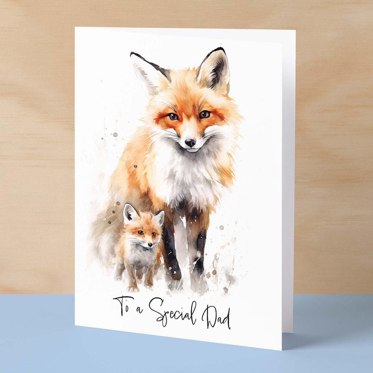 Birthday Card For Dad Card for Father Day Birthday Card For Him Birthday Gift For Dad Happy Birthday Card For Dad with Fox Illustration