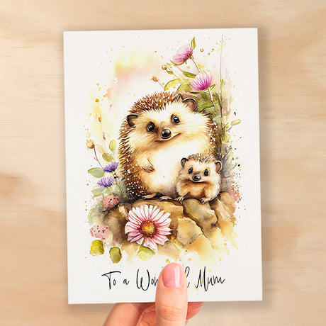 Birthday Card For Mum Card for Mothers Day Birthday Card For Her Birthday Gift For Mum Happy Birthday Card For Mum Hedgehog Illustration