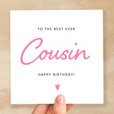 Birthday Card For Cousin Happy Birthday Card For Cousin Best Cousin Ever Card Birthday Card For Her