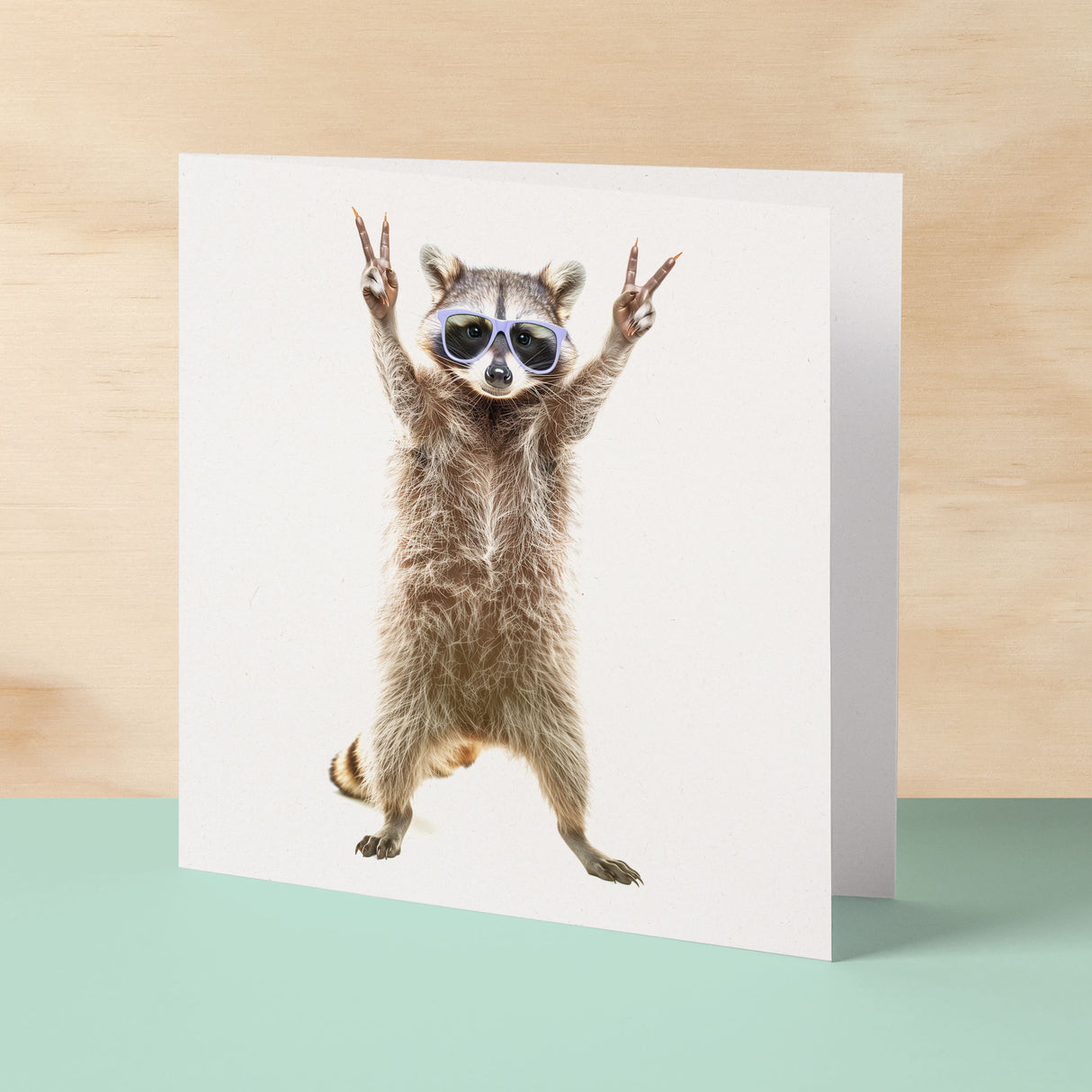 Birthday Card for Him Birthday Card For Brother or Son Birthday Card For Sister or Daughter Fun Birthday Card Of A Raccoon With Sunglasses