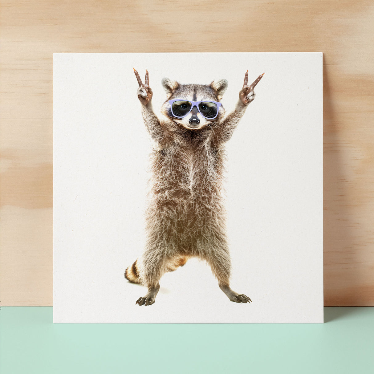 Birthday Card for Him Birthday Card For Brother or Son Birthday Card For Sister or Daughter Fun Birthday Card Of A Raccoon With Sunglasses