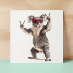 Birthday Card for Him Birthday Card For Brother or Son Birthday Card For Sister or Daughter Fun Birthday Card Of A Koala With Sunglasses