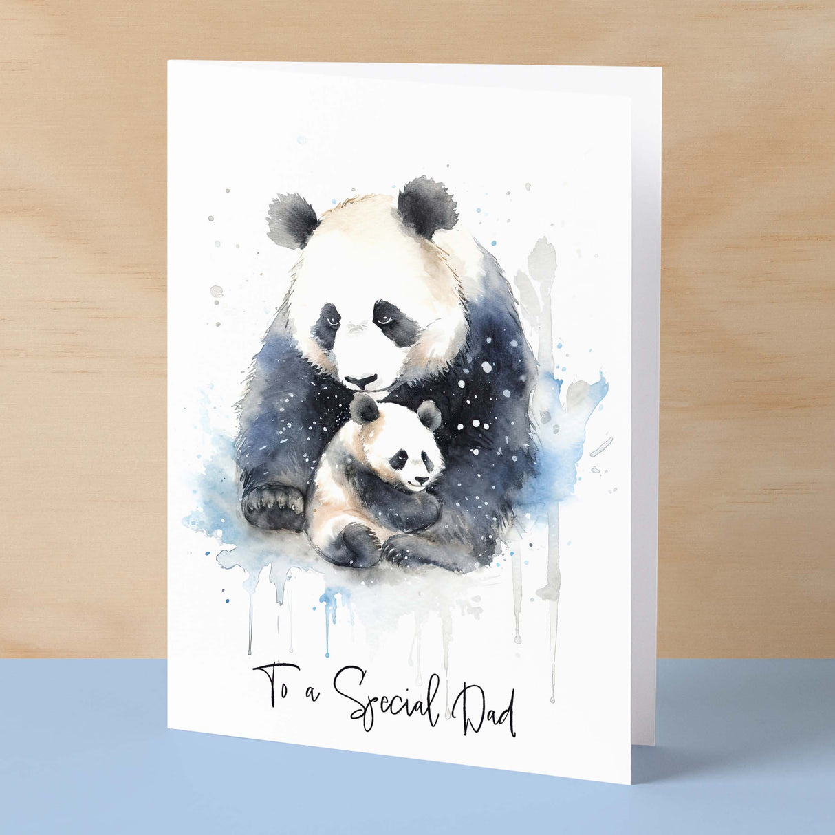 Birthday Card For Dad Card for Fathers Day Birthday Card For Her Birthday Gift For Dad Happy Birthday Card For Dad with Panda Illustration