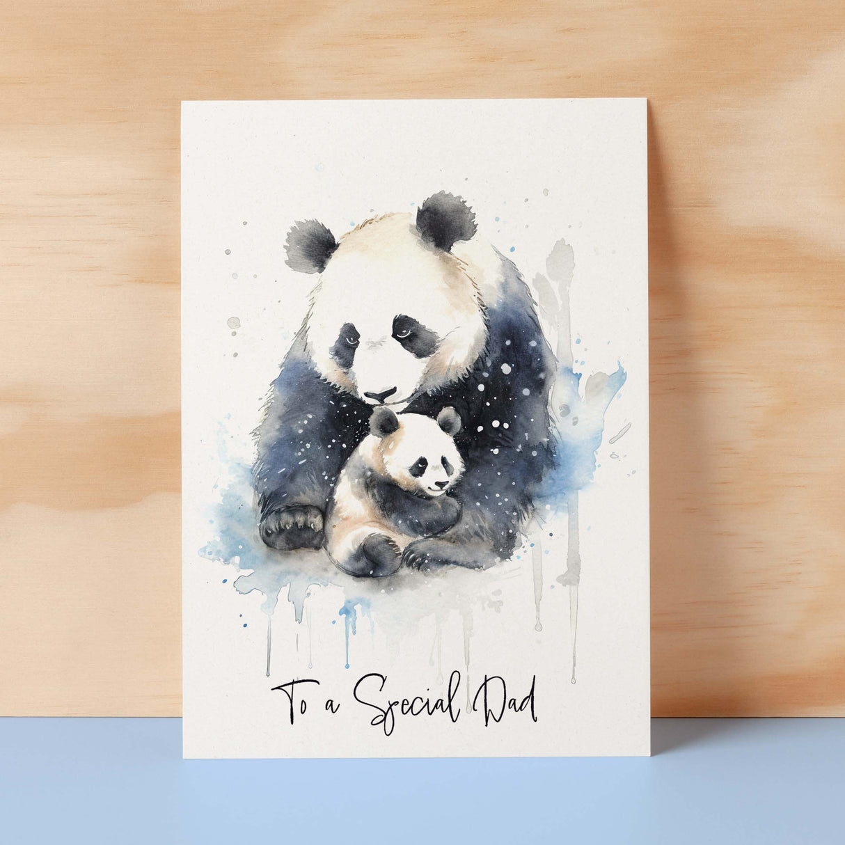 Birthday Card For Dad Card for Fathers Day Birthday Card For Her Birthday Gift For Dad Happy Birthday Card For Dad with Panda Illustration