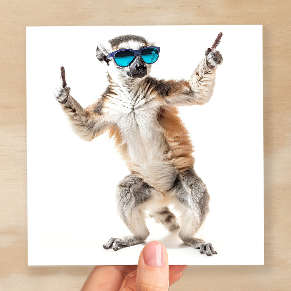 Birthday Card for Him Birthday Card For Brother or Son Birthday Card For Sister or Daughter Fun Birthday Card Of A Lemur With Sunglasses