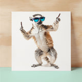 Birthday Card for Him Birthday Card For Brother or Son Birthday Card For Sister or Daughter Fun Birthday Card Of A Lemur With Sunglasses