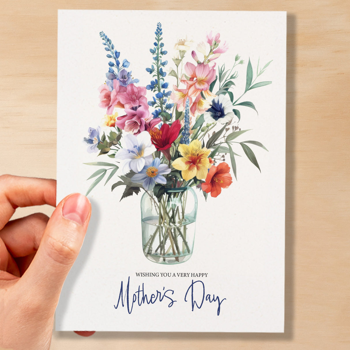 Mother's Day Card For Mum Happy Mother's Day Mothers Day card Mothering Sunday Floral Mixed Flowers Mom Mommy Mum Mummy