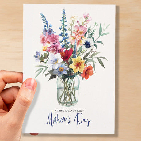 Mother's Day Card For Mum Happy Mother's Day Mothers Day card Mothering Sunday Floral Mixed Flowers Mom Mommy Mum Mummy