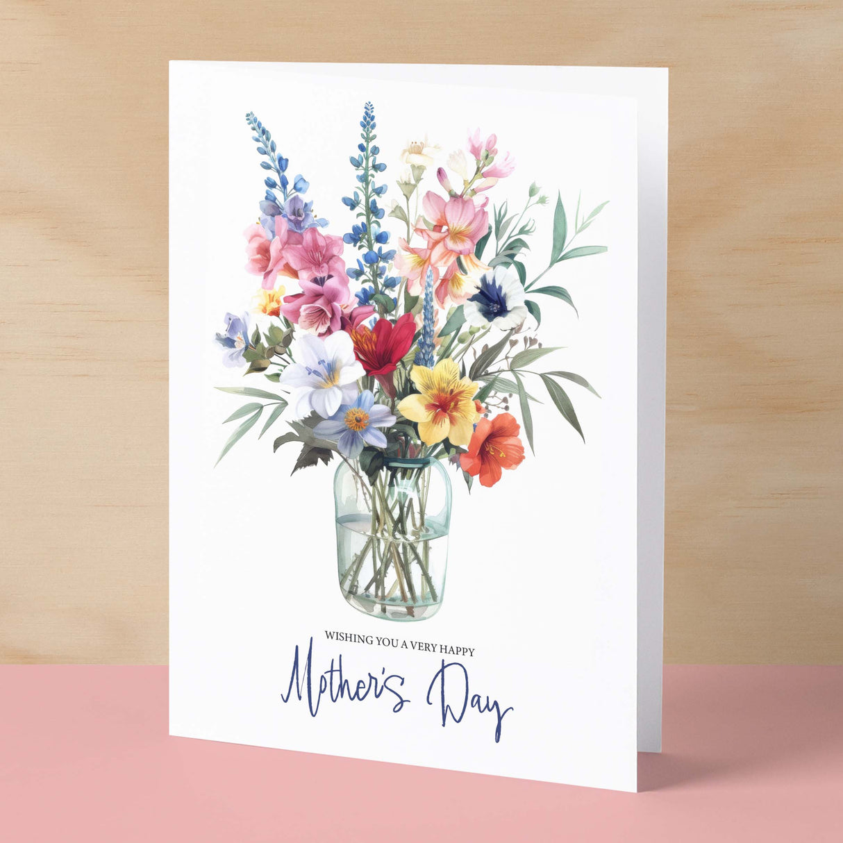 Mother's Day Card For Mum Happy Mother's Day Mothers Day card Mothering Sunday Floral Mixed Flowers Mom Mommy Mum Mummy