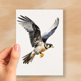 Peregrine Falcon Notelet Card For Anyone Any Occasion Card For Her or For Him 5x7, A6 Card For Birthday or Easter Card Thank You Card Wildlife