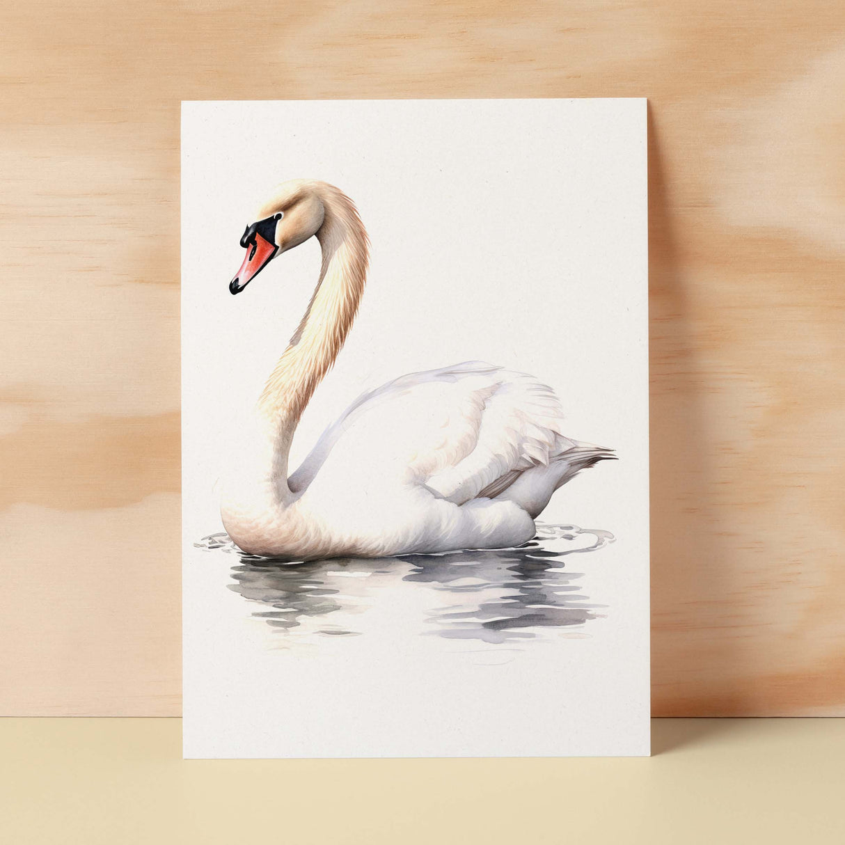 Swan Notelet Card For Anyone Any Occasion Card For Her or For Him 5x7, A6 Card For Birthday or Easter Card Thank You Card Wildlife