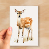 Deer Notelet Card For Anyone Any Occasion Card For Her or For Him 5x7, A6 Card For Birthday or Easter Card Thank You Card Wildlife