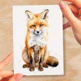 Fox Notelet Card For Anyone Any Occasion Card For Her or For Him 5x7, A6 Card For Birthday or Easter Card Thank You Card Wildlife