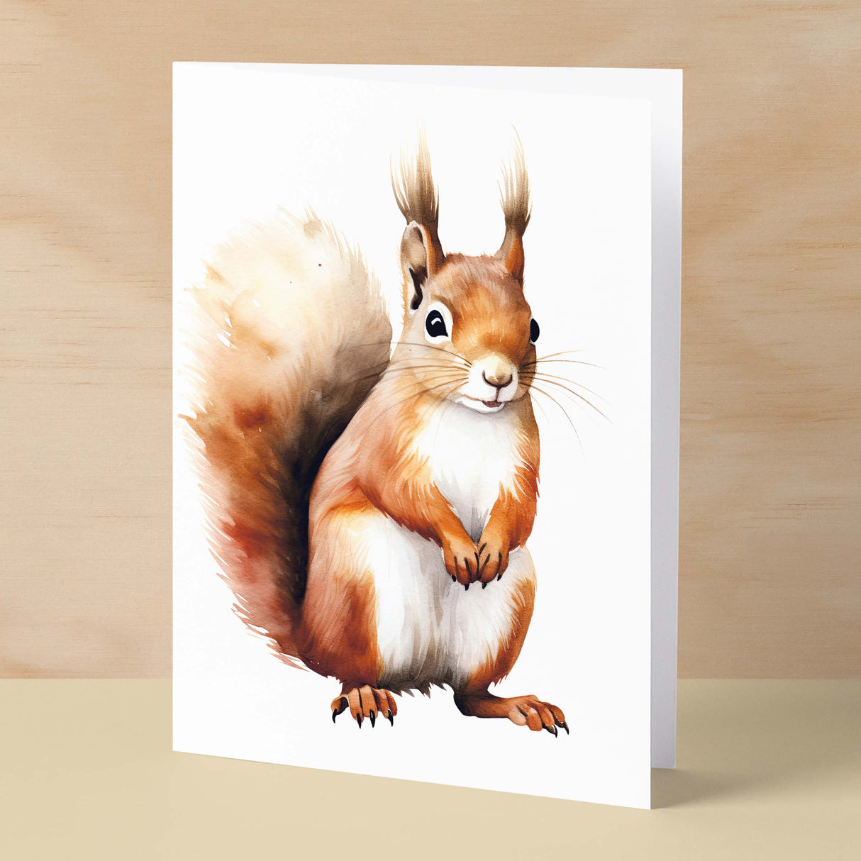 Red Squirrel Notelet Card For Anyone Any Occasion Card For Her or For Him 5x7, A6 Card For Birthday or Easter Card Thank You Card Wildlife