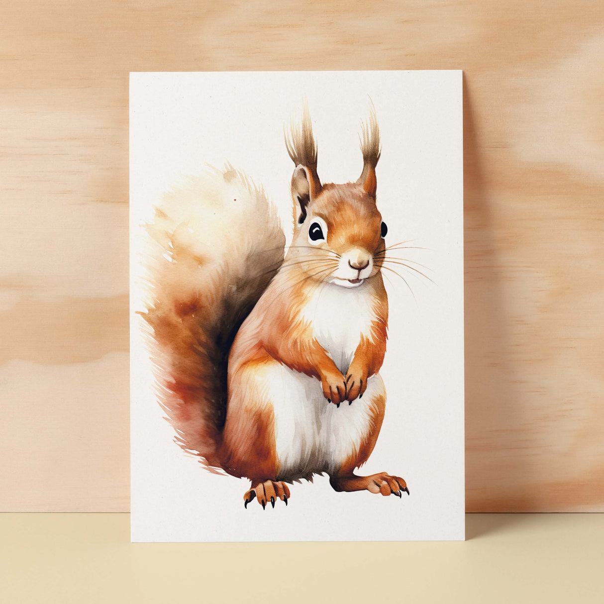 Red Squirrel Notelet Card For Anyone Any Occasion Card For Her or For Him 5x7, A6 Card For Birthday or Easter Card Thank You Card Wildlife