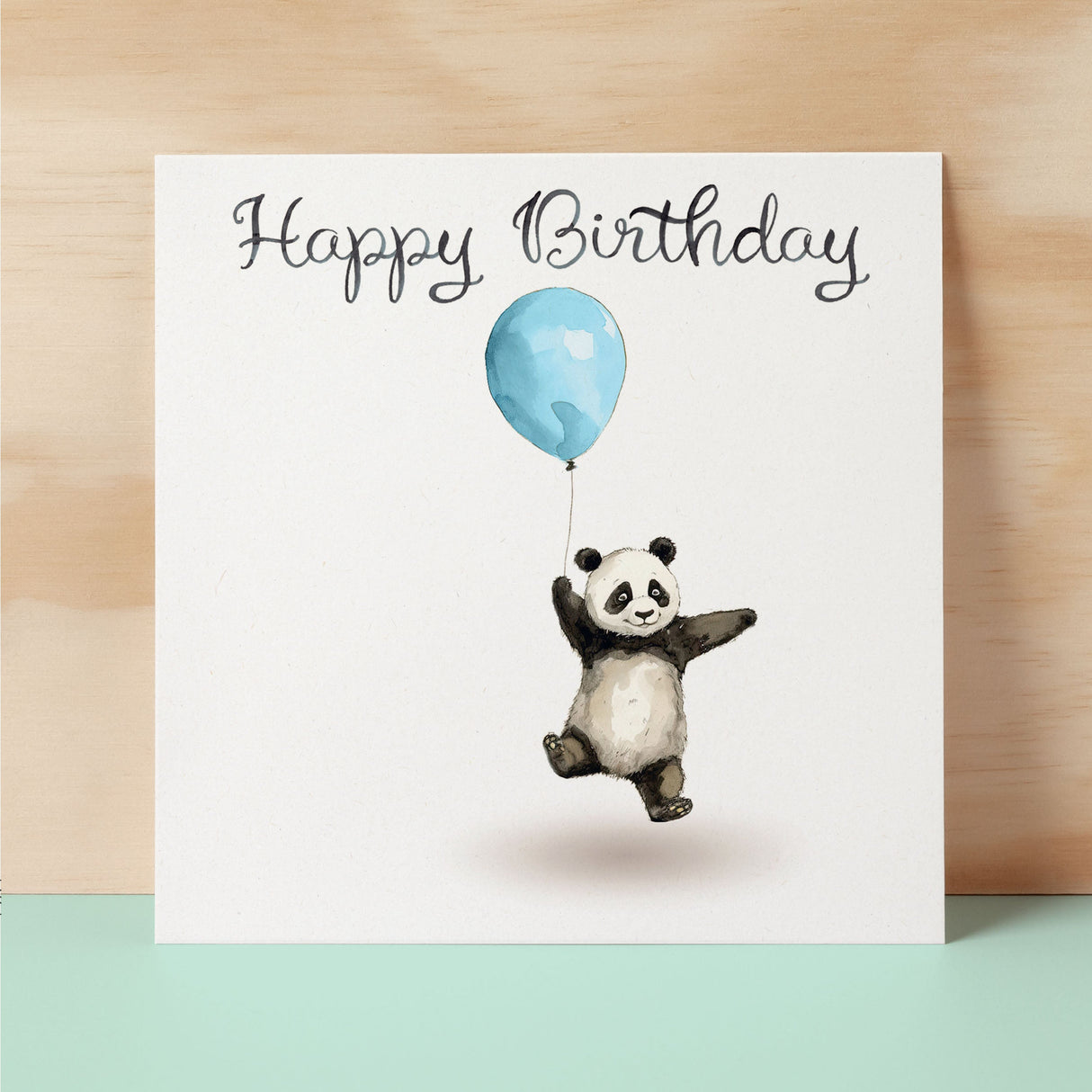 Birthday Card for Child Birthday Card For Kids Birthday Card For Her or Him Cute Panda Birthday Card With Birthday Balloons For Boy or Girl