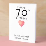 70th Birthday Card for Her Birthday Card Wife 70th Birthday Card For Sister Birthday Card 70 th Birthday Card For Friend