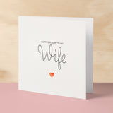 Wife Birthday Card Romantic Card for Wife Love Greeting Card Special Wife Birthday Gift Heartfelt Message Card for Her