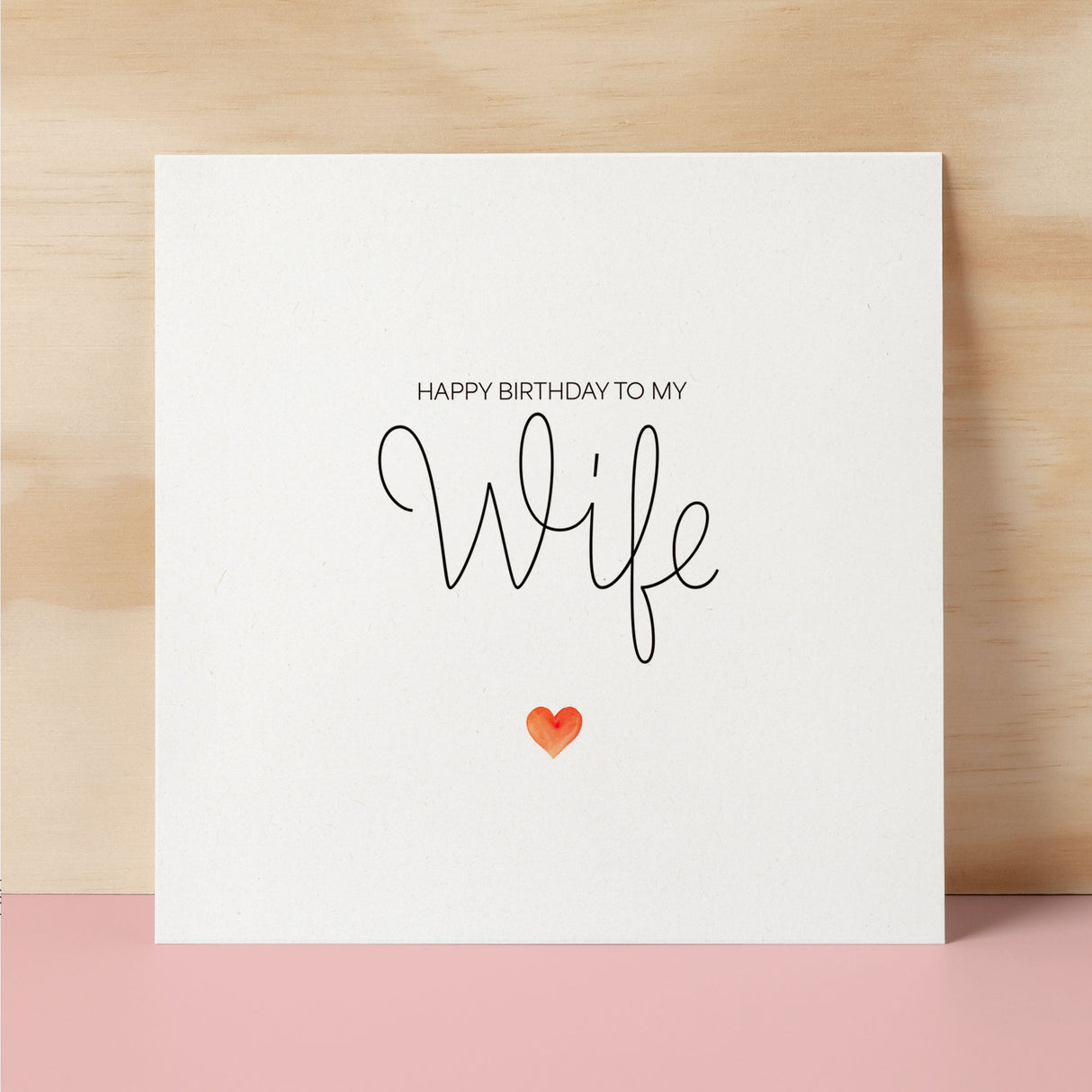 Wife Birthday Card Romantic Card for Wife Love Greeting Card Special Wife Birthday Gift Heartfelt Message Card for Her