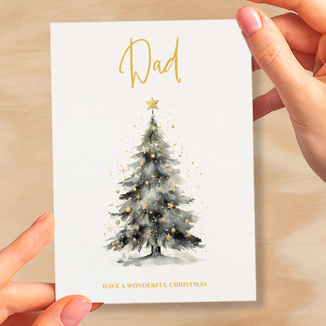 Christmas Card For Dad Card For Him Xmas Card for Dad Luxury Card For Dad Christmas Card for Loved One Dad Card Christmas Tree Card