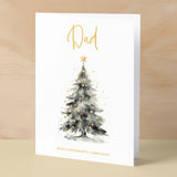 Christmas Card For Dad Card For Him Xmas Card for Dad Luxury Card For Dad Christmas Card for Loved One Dad Card Christmas Tree Card