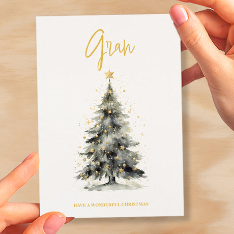 Christmas Card For Gran Card For Her Xmas Card for Gran Luxury Card For Gran Christmas Card for Loved One Gran Card Christmas Tree Card