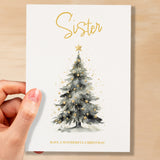 Christmas Card For Sister Card For Her Xmas Card for Sister Luxury Christmas Card for Loved One Sister Card Christmas Tree Card