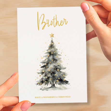 Christmas Card For Brother Card For Him Xmas Card for Brother Luxury Christmas Card for Loved One Brother Card Christmas Tree Card