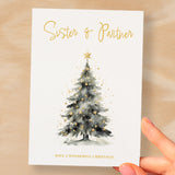 Christmas Card For Sister and Partner Card Xmas Card for Sister Christmas Card for Loved One Sister Partner Card Christmas Tree Card