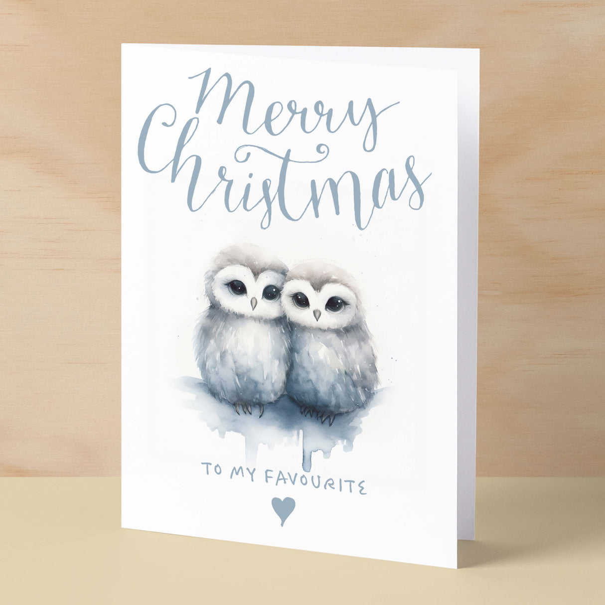 Christmas Card For Her Card For Him Xmas Card For Girlfriend or Boyfriend Christmas Card for Wife Christ Card For Husband Cute Owls