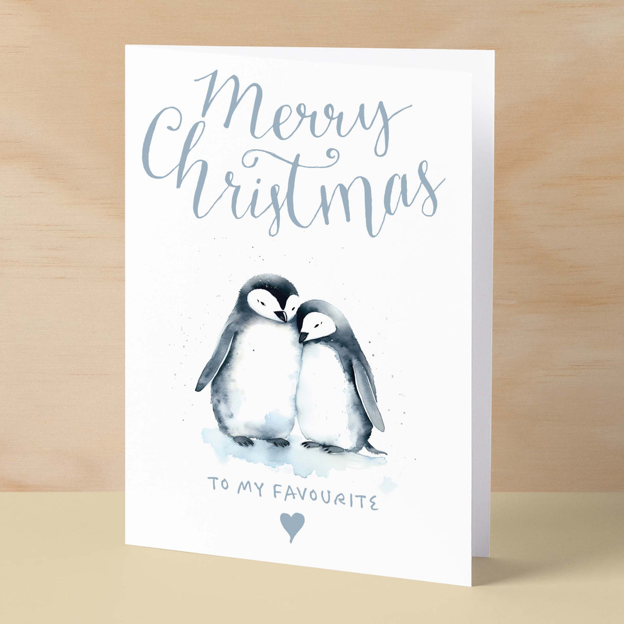 Christmas Card For Her Card For Him Xmas Card For Girlfriend or Boyfriend Christmas Card for Wife Christ Card For Husband Cute Penguins