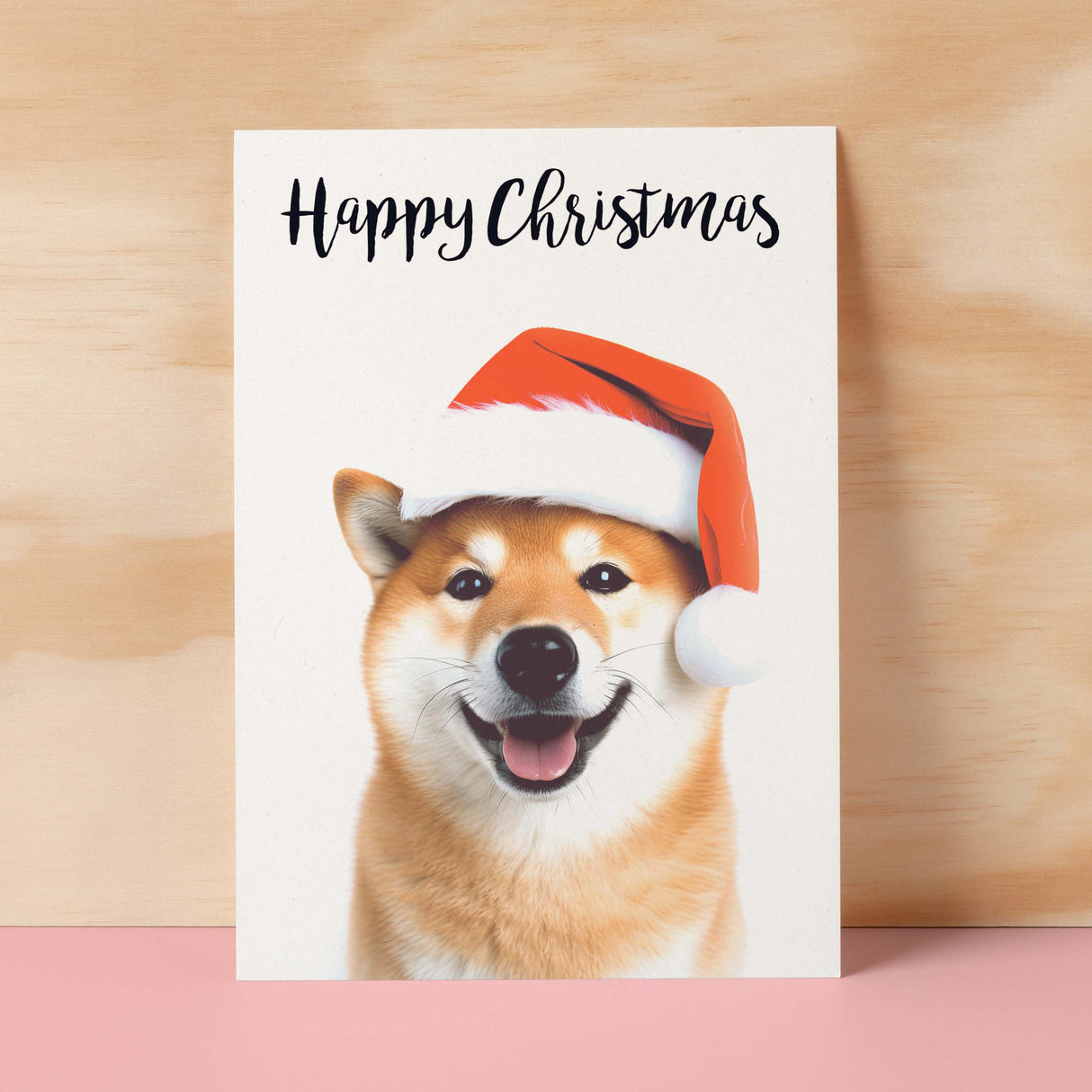 Christmas Card For Him or Her Christmas Card With A Dog Shiba Inu Dog Christmas Card For Anyone Friend Fun Christmas Card of a Dog