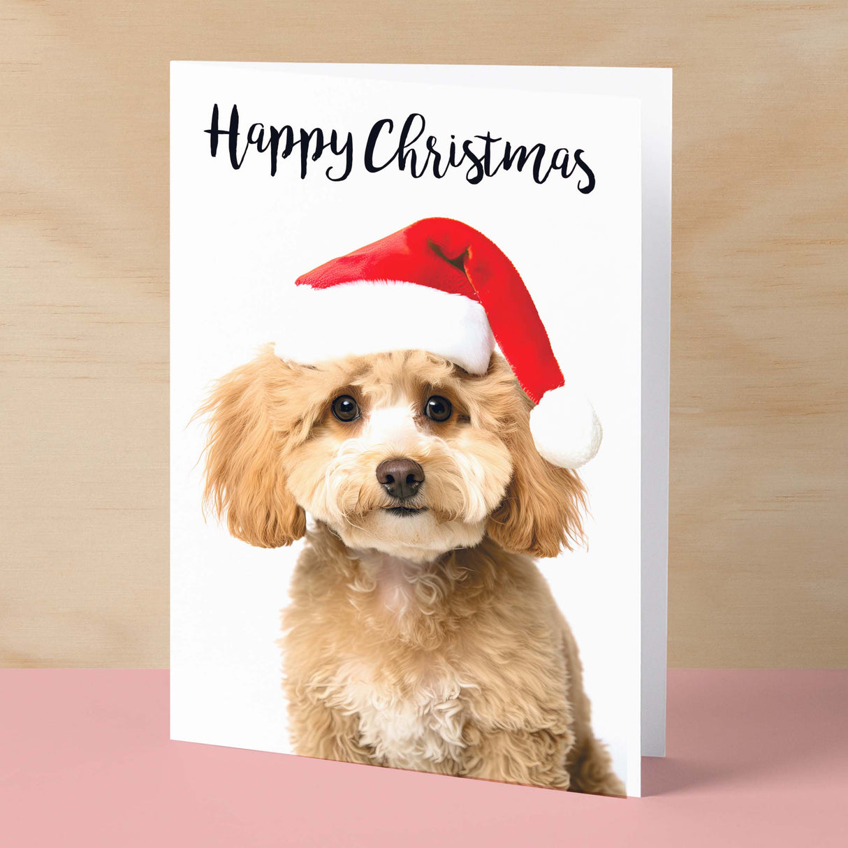 Christmas Card For Him or Her Christmas Card With A Dog Cute Poodle Christmas Card For Anyone Friend Fun Christmas Card of a Dog