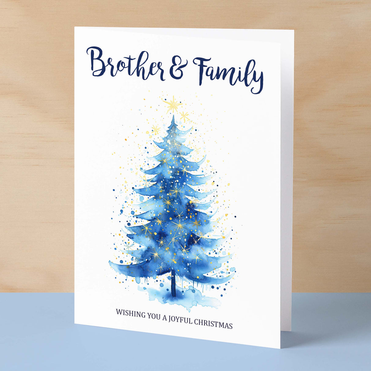 Christmas Card For Brother and Family Card Xmas Card for Brother Christmas Card for Loved One Brother Family Card Christmas Tree Card