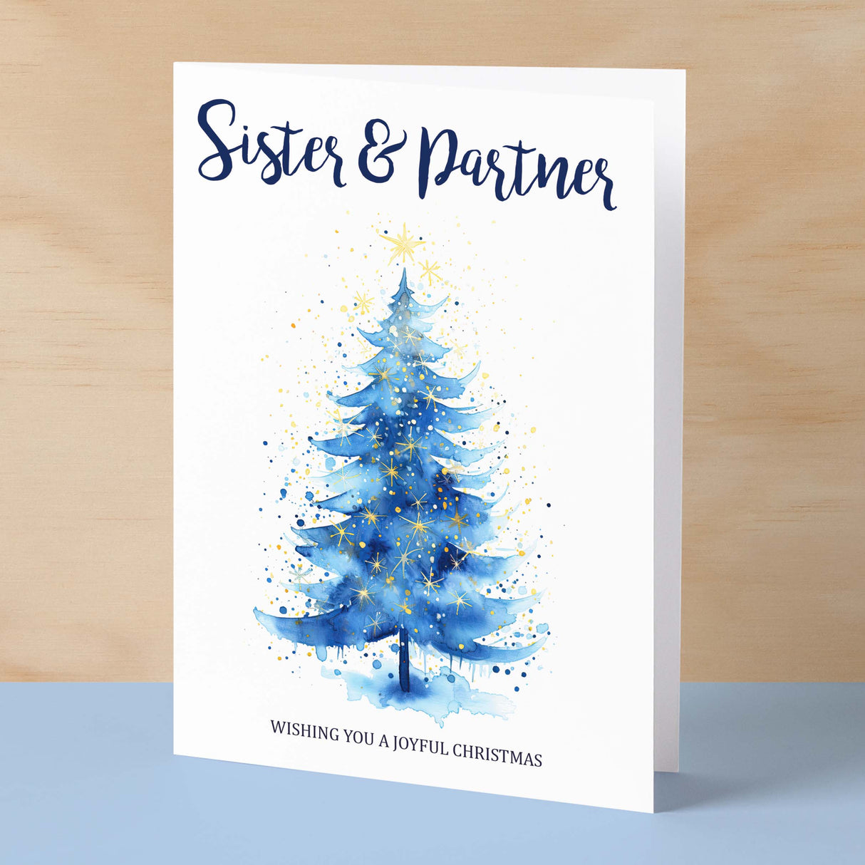 Christmas Card For Sister and Partner Card Xmas Card for Sister Christmas Card for Loved One Sister Partner Card Christmas Tree Card