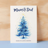 Christmas Card For Mum and Dad Card For Mum Xmas Card for Dad For Christmas Card for Loved One Mum and Dad Card Christmas Tree Card