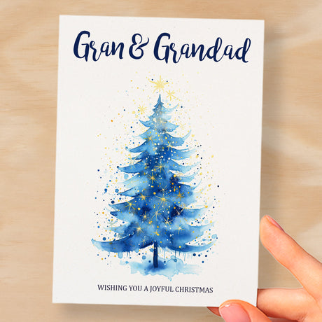 Christmas Card For Gran and Grandad Card For Granparents Xmas Card For Gran & Grandad Christmas Card for Loved Ones Christmas Tree Card