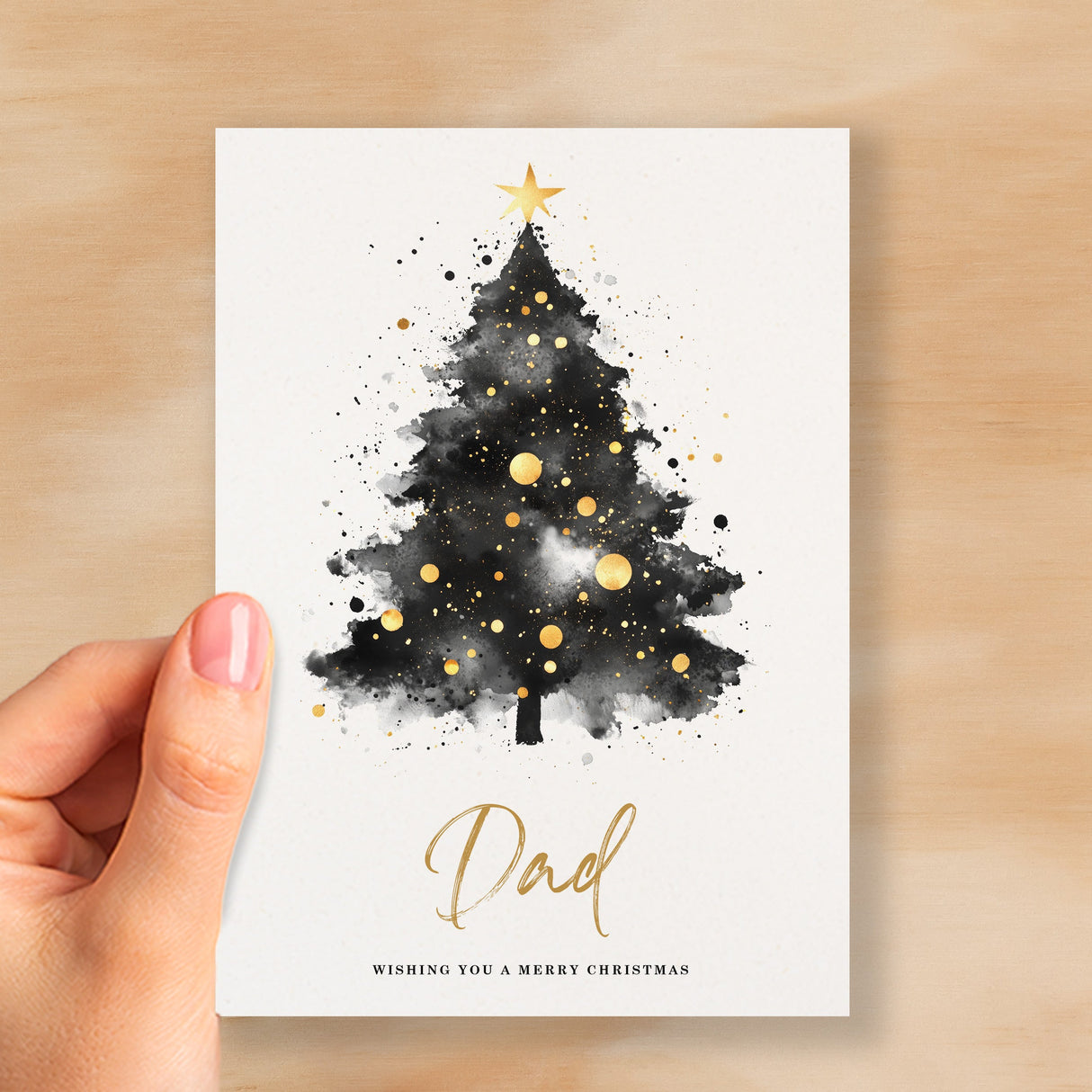 Christmas Card For Dad Christmas Tree Card Wising You A Merry Christmas