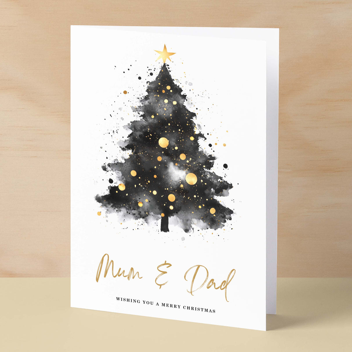 Christmas Card For Mum And Dad Christmas Tree Card Wising You A Merry Christmas