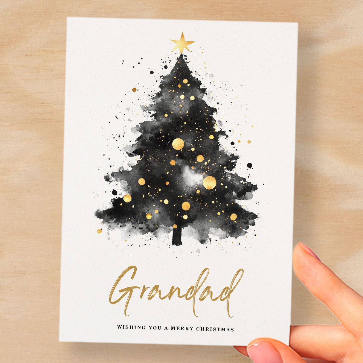 Christmas Card For Grandad Christmas Tree Card Wising You A Merry Christmas